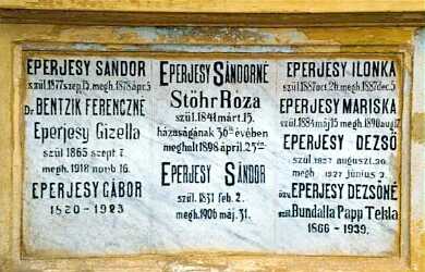 [Eperjesy gravestone]