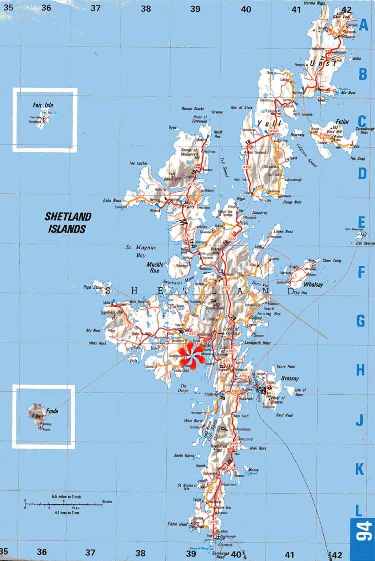 The Route   Shetland Map 